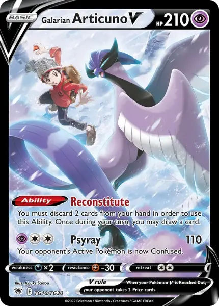 Galarian Articuno V (Astral Radiance Trainer Gallery TG16/TG30)