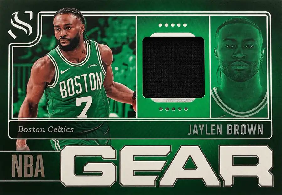 Jaylen Brown 2024-25 Panini Silhouette Patch basketbol koleksiyon kartı